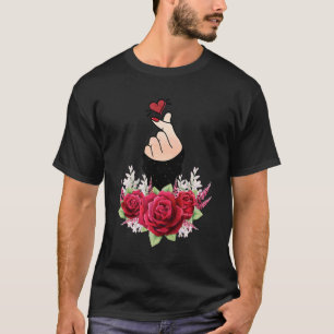 K Drama Hand Symbol Kpop Herz Koreanische Liebe Mu T-Shirt