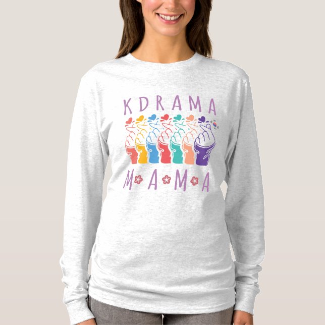 K-Drama Mama Art mit koreanischen Finger Hearts T-Shirt (Vorderseite)