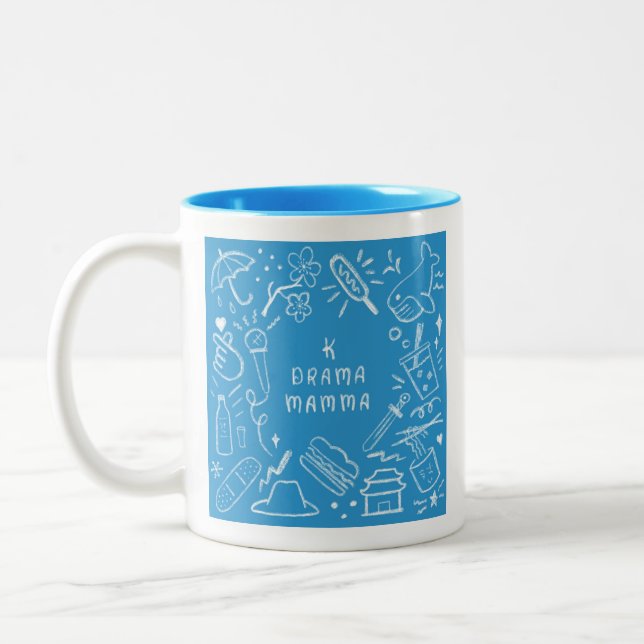 K Drama Mama Chalkboard Style Mug (Gauche)