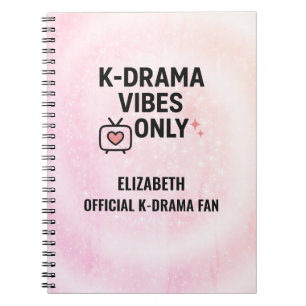 K-Drama Vibes Only Personalisiert Notizblock