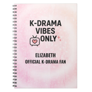 K-Drama Vibes Only Personalisiert Notizblock