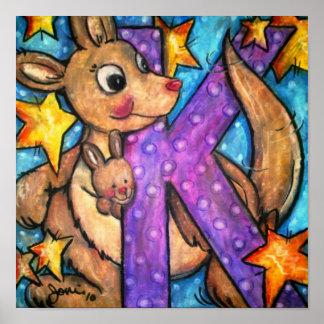 K est pour Kangaroo Poster