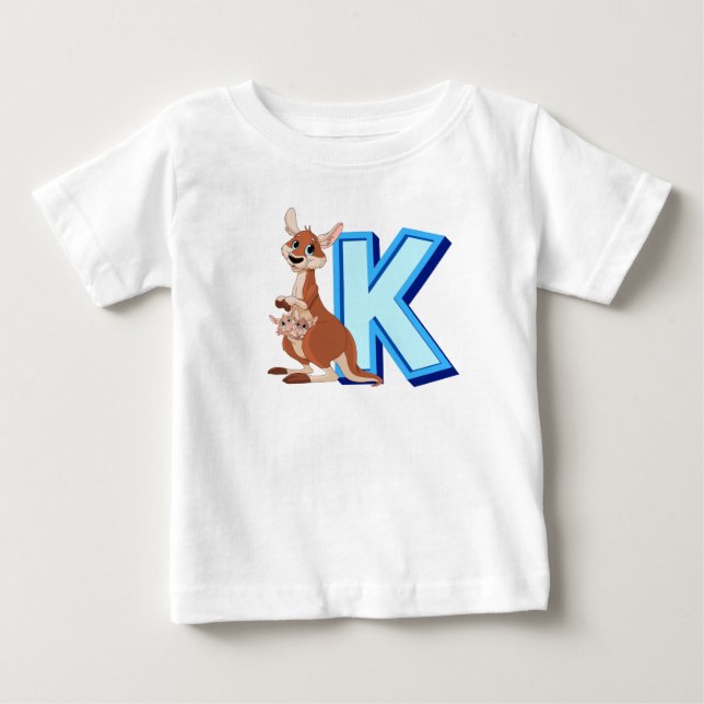 K für Känguru Baby T-shirt (Vorderseite)