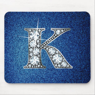 K Imitate -"Diamant Bling" auf Denim Mousepad