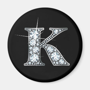 "K"-Imitate-"Diamant Bling"-Magnet Magnet