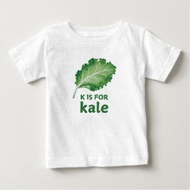 K is for KALE Green Veggie Alphabet K Baby T-shirt