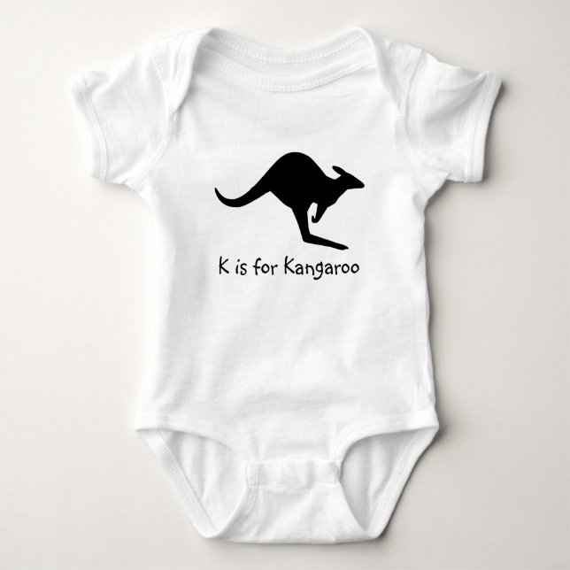K ist für Kangaroo Baby Baby Strampler (Vorderseite)