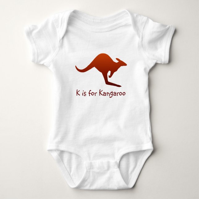 K ist für Kangaroo Baby Strampler (Vorderseite)