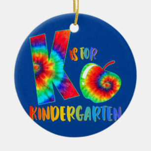 K ist für Kindergarten Gefärbte Krawatte Lehrer St Keramik Ornament