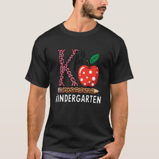 K ist für Kindergarten Leopard Bleistift Lustig Zu T-Shirt