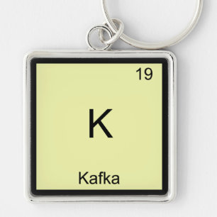 K - Kafka Funny Chemistry Element Symbol T - Shirt Schlüsselanhänger