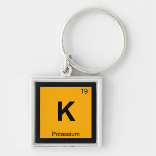 K - Kalium Chemie Periodensystem Symbol Schlüsselanhänger
