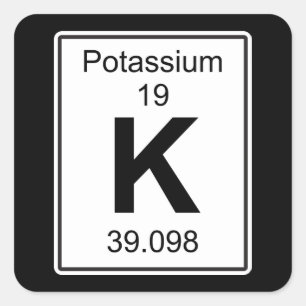 K - Kalium Quadratischer Aufkleber