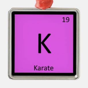K - Karate Kampfsport Chemie Periodensystem Ornament Aus Metall