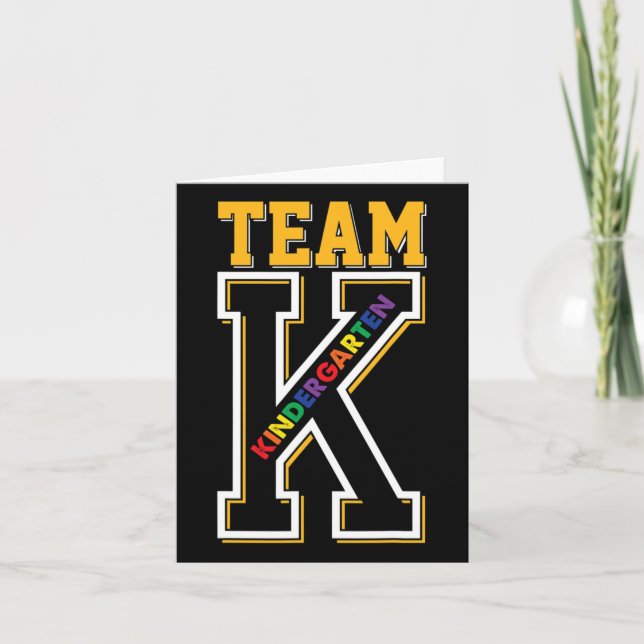 K Kindergarten Lehrer Student zurück zur Schule Karte (Vorderseite)