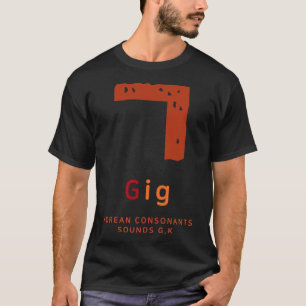 K kultur Koreanisches Alphabet Hangul Consonant 26 T-Shirt