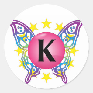"K"-Logo-Aufkleber Runder Aufkleber