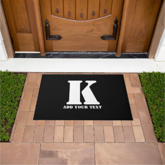 K Monogram Classic Trendy Custom Wedding Templa Fußmatte