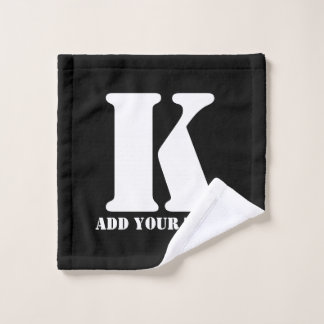 K Monogram Classic Trendy Custom Wedding Templa Waschlappen