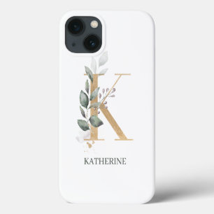 K Monogram Floral Personalisiert Case-Mate iPhone Hülle