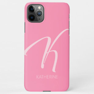 K Monogram Personalisiert Pink iPhone Case iPhone 11Pro Max Hülle