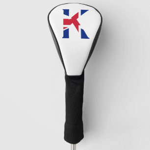 K Monogram überlagert sich auf der Flagge der Unio Golf Headcover