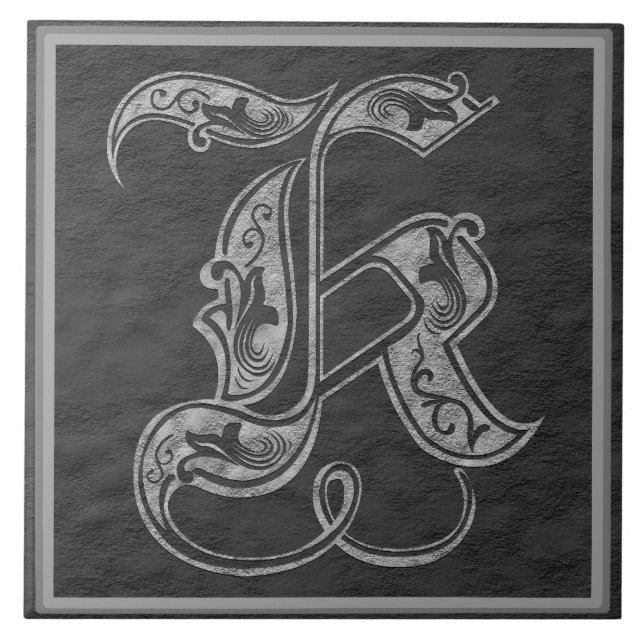 K Monogramme "Pierre Royale Grise" Carreaux de cér (Devant)