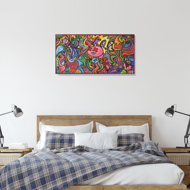 K.O. By Squid Fear City (2.5) Leinwanddruck (Insitu (Schlafzimmer))