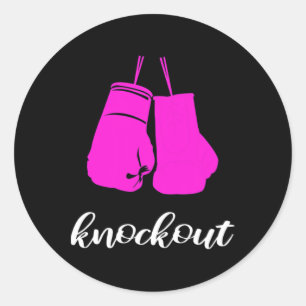 K.O.-Kickboxer-Fangeschenk für Frauen Runder Aufkleber