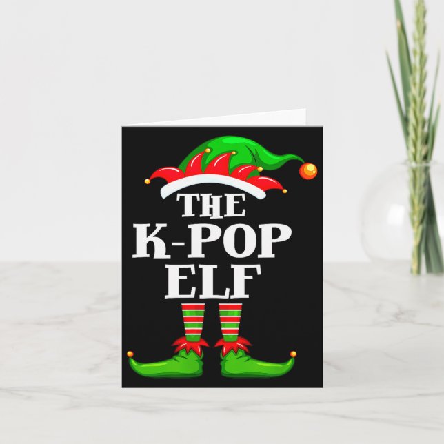 K-p Elf Matching Family Group Christmas Party Pyja Karte (Vorderseite)