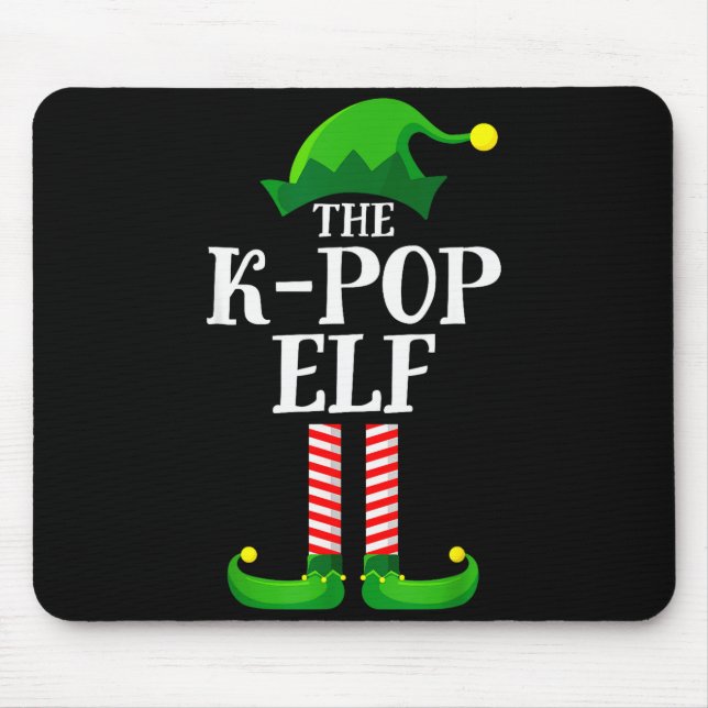 K-p Elf Matching Family Group Christmas Party Pyja Mousepad (Vorne)