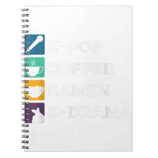 K-Pop Coffee Ramen K-Drama T - Shirt-SejLY Notizblock