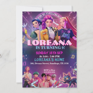 K-Pop Geburtstagseinladung | Für jedes Alter Einladung