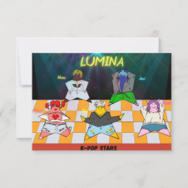 K-Pop Geburtstagseinladung Postkarte