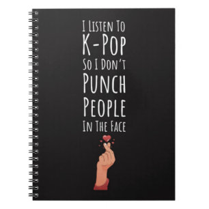 K-Pop gibt Hand Symbol Herz koreanischen Finger Notizblock