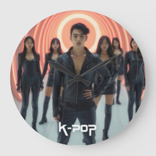 K-POP GROßE WANDUHR