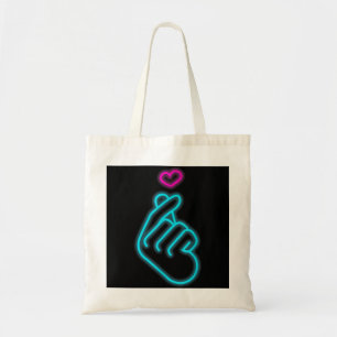 K-Pop Hand Symbol Finger Heart Korean Pop Music Wo Tragetasche