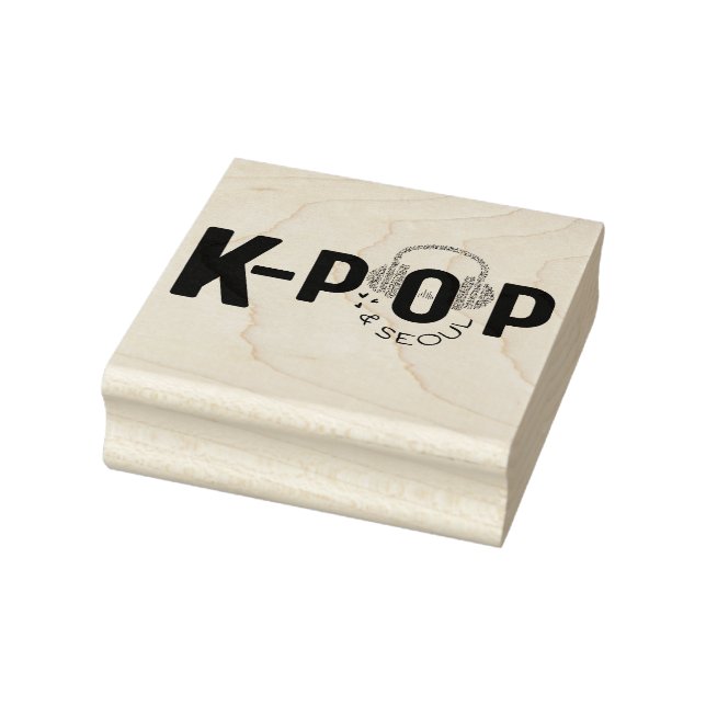 K-Pop Herz & SEOUL Gummi Briefmarke Gummistempel (Stempel)
