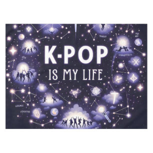 K-Pop ist mein Leben schwimmend unter den Sternen Tischdecke