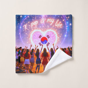 K-Pop ist mein Leben über der Galaxie Waschlappen