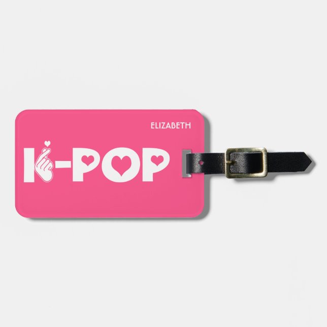 K-Pop koreanische Welle Kpop Symbol-Hand und Herz Gepäckanhänger (Vorderseite horizontal)