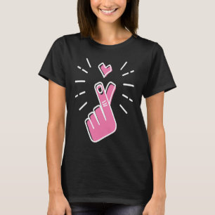 K Pop koreanischer Musikstil mit Herzkore T-Shirt