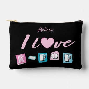 K-Pop Liebe koreanische Musik Fan Black Pink Blau Zubehörtasche