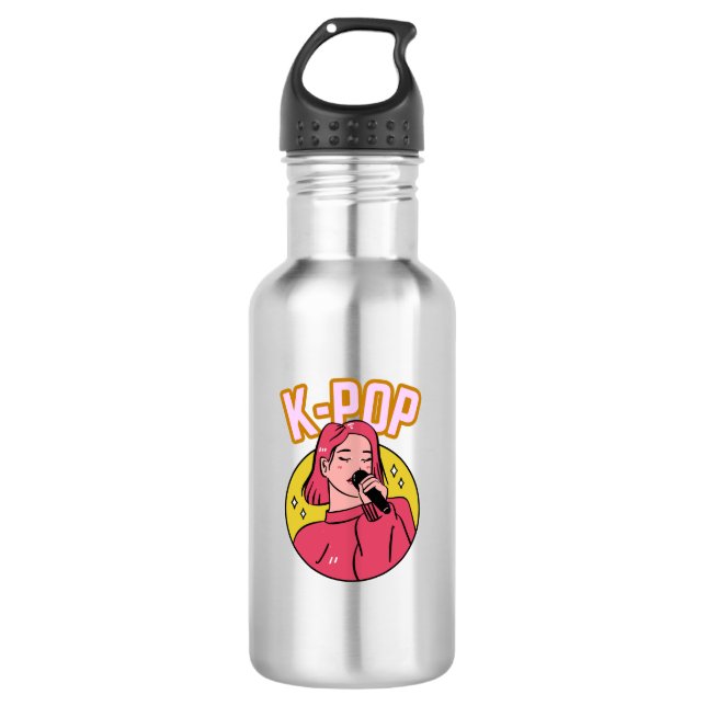K-Pop Music Edelstahlflasche (Vorderseite)