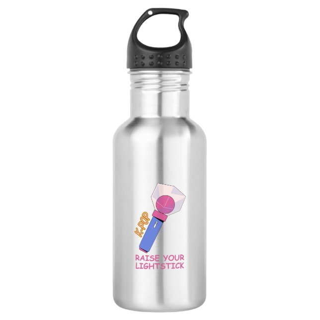 K-POP Raise your lightstick Edelstahlflasche (Vorderseite)