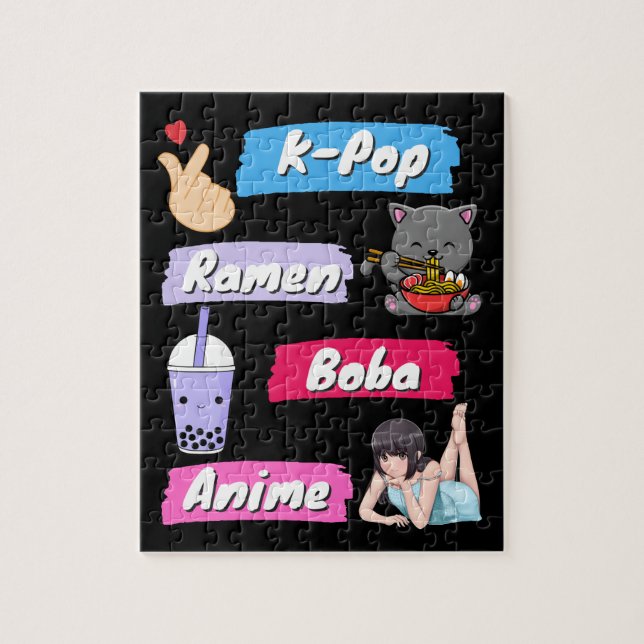 K-Pop, Ramen, Boba and Anime Pop Culture Fan    (Vertikal)