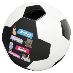 K-Pop, Ramen, Boba und Anime Pop Culture Fan Fußball