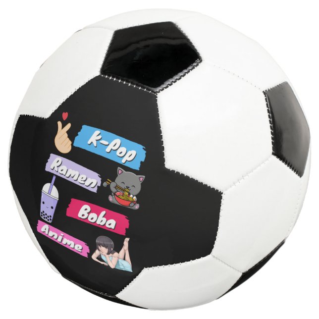 K-Pop, Ramen, Boba und Anime Pop Culture Fan Fußball (Dreiviertel)