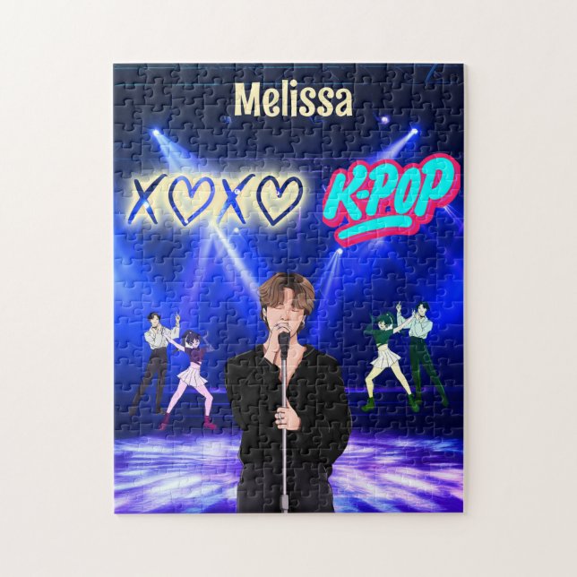 K-Pop Singer auf Bühne XoXo Liebe K-Pop Music Cust (Vertikal)