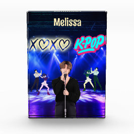 K-Pop Singer auf Bühne XoXo Liebe K-Pop Music Cust Fotoblock